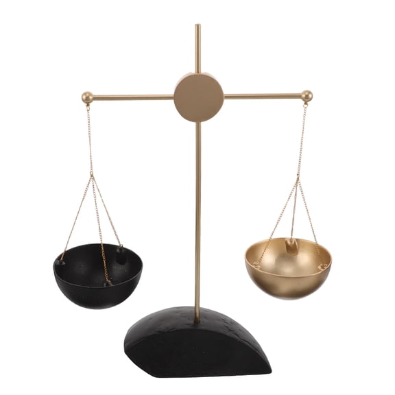 LOLIPPYY Vintage Black Metal Balance Scale Sculpture, Decorative Ornament for Office, Living Room, Home Dcor
