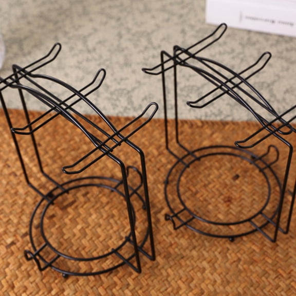 LOLIPPYY Decorative Black Metal Mug Stand Coffee Cup Holder with Stable Base for Kitchen