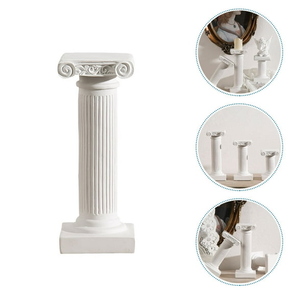 LOLIPPYY Decorative Columns Pillars Roman Resin Candle Holder for Garden 1Set