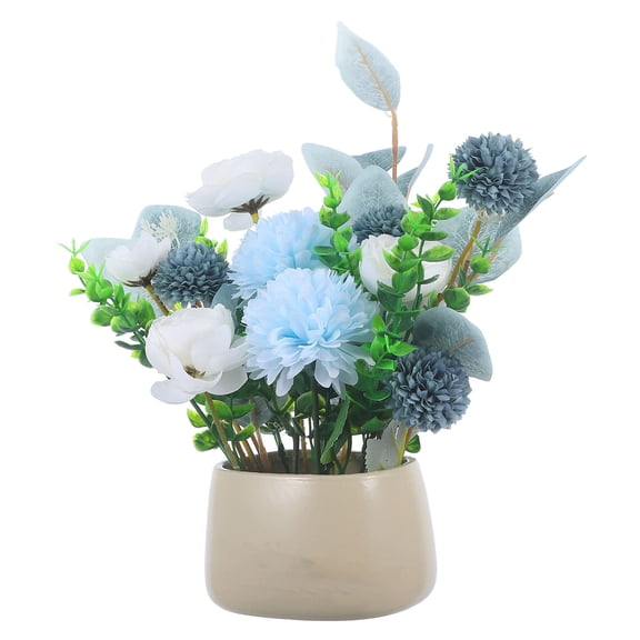 LOLIPPYY Decorative Fake Potted Plant with Cloth Leaves and Ceramic Pot for Living Room Decor