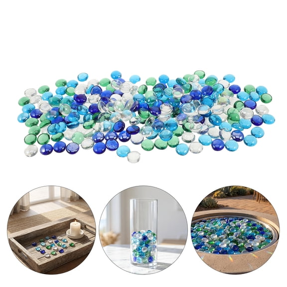 LOLIPPYY Decorative Fire Pit Glass Beads Assorted Color for Modern Indoor Outdoor Fireplaces