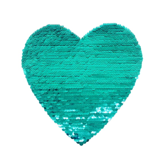 LOLIPPYY Decorative Heart Shape Handmade Cloth Paste Smiling Face Gradient Sewing Patches Double Sided Sequins Patch Clothing Accessories Patch Appliques T-Shirt Jeans Skirt Matching Applique