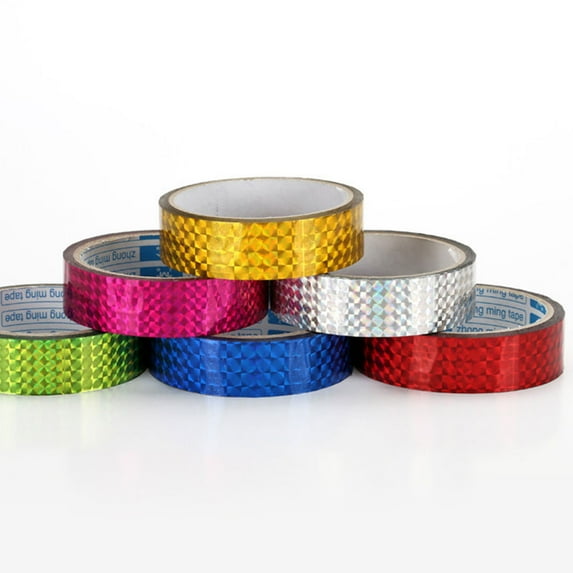 LOLIPPYY Decorative Holographic Tape Assorted Colors for DIY Packaging and Crafting