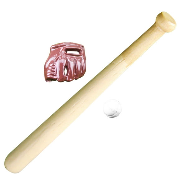 LOLIPPYY Mini Baseball Decorative Kit for Dollhouse Accessories, Assorted Color Wood Resin, Perfect for Home Decor, 1 Set