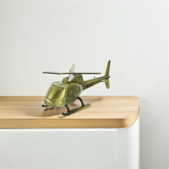 LOLIPPYY Decorative Mini Helicopter Decor Alloy Model For Office Desk 1Set