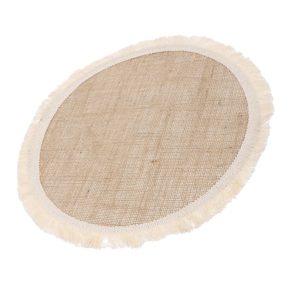 LOLIPPYY Decorative Placemats Round Burlap Circle Coaster for Friends Home Use 1Pcs