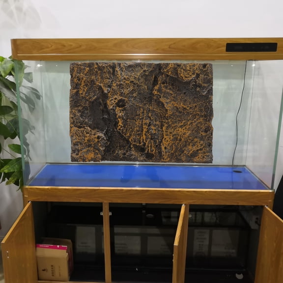 LOLIPPYY Decorative Reptile Tank Background Panel with Realistic 3D Rock Effect for Aquarium and Terrarium