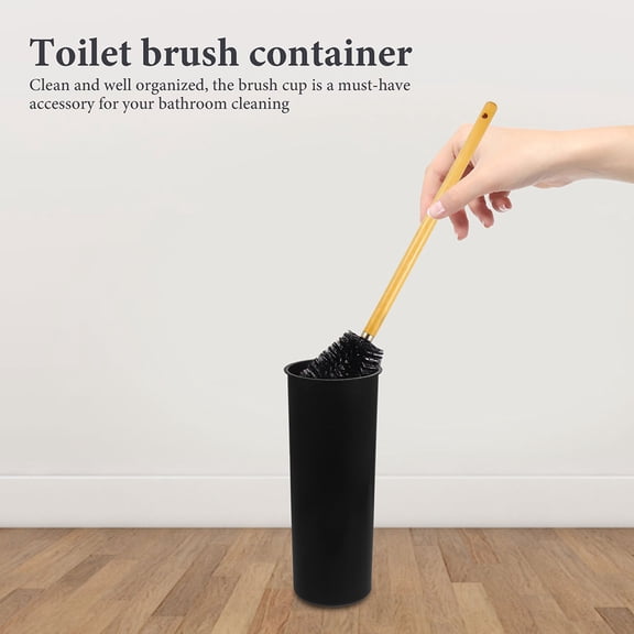 LOLIPPYY Decorative Toilet Brush Holder Black Plastic 1Pack Bathroom Organization General Users