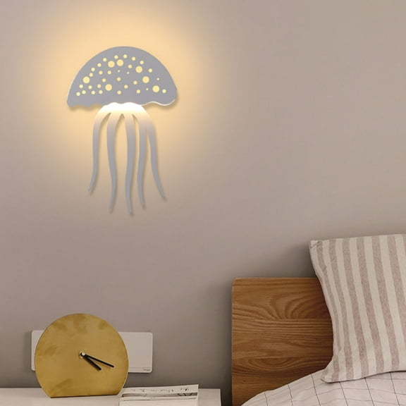 LOLIPPYY Decorative Wall Light Jellyfish Wall Light White 1Pcs Modern Simple Design