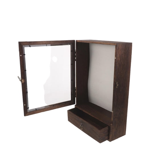 LOLIPPYY Deep Coffee Shadow Box Frame with Clear Cover for Medals Bouquet and Memorabilia