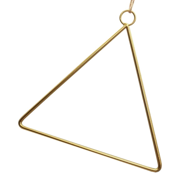 LOLIPPYY Delicate Golden Metal Triangle Frame for Wedding Bouquet and Flower Crafts