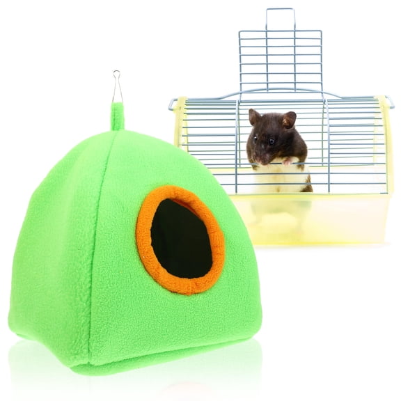 LOLIPPYY Delicate Green Hamster Hut Comfortable and Warm Small Pet Shelter for Cage Use