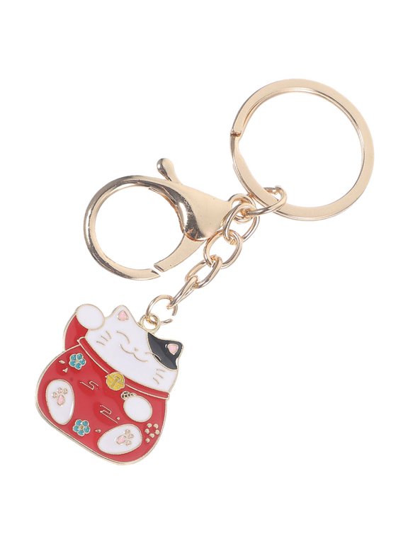 Adorable Red Cat Keychain for Stylish and Multi-Functional Decor