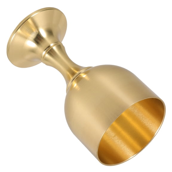 LOLIPPYY Vintage Style Copper Wine Goblet Metal Retro Liquor Cup in Golden Color for Home Bar Use