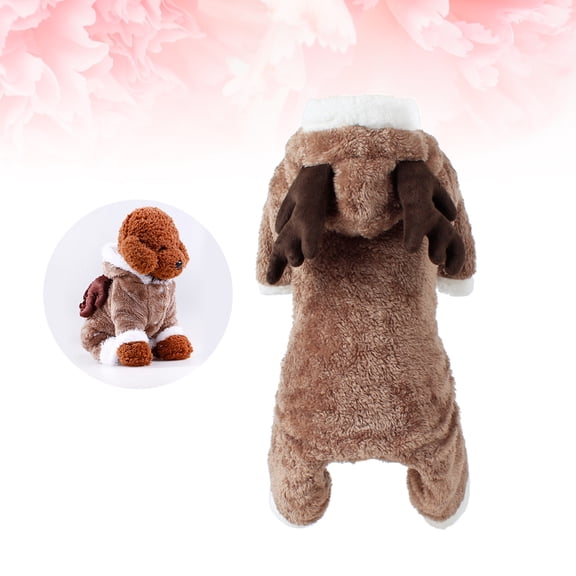 LOLIPPYY Designer Brown Pet Clothes Made of Warm Fabric Comfortable Dog Outfit for Puppies and Small Pets