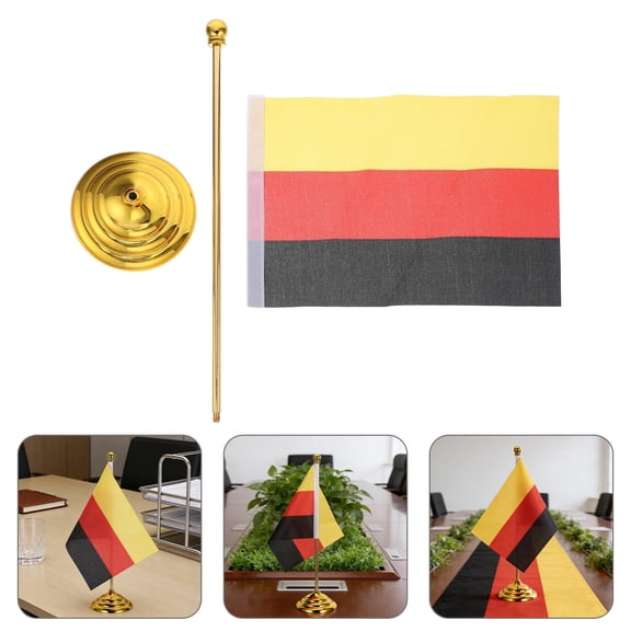 LOLIPPYY Desk Flags with Stand Base Made from Polyester and Iron for Professional Table Decoration