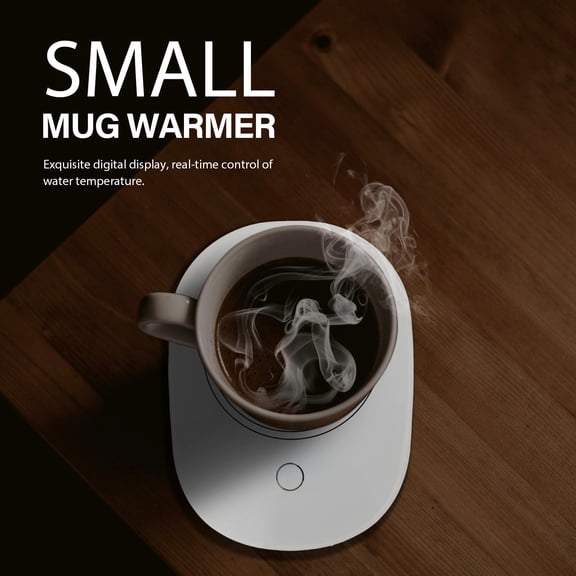 LOLIPPYY Desktop Coffee Keep Warm Thermostatic Coaster for General Users White 1Set