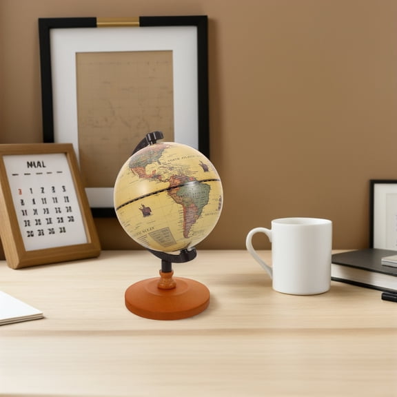 LOLIPPYY Desktop Globe Decor: Vintage Globe Ornament for Living Room Or Office 1 Pcs