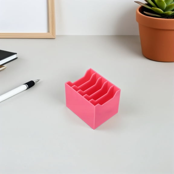 LOLIPPYY Acrylic Desktop Phone Holder and Storage Organizer with Multiple Compartments, Ideal for Office Desks and Meeting Rooms