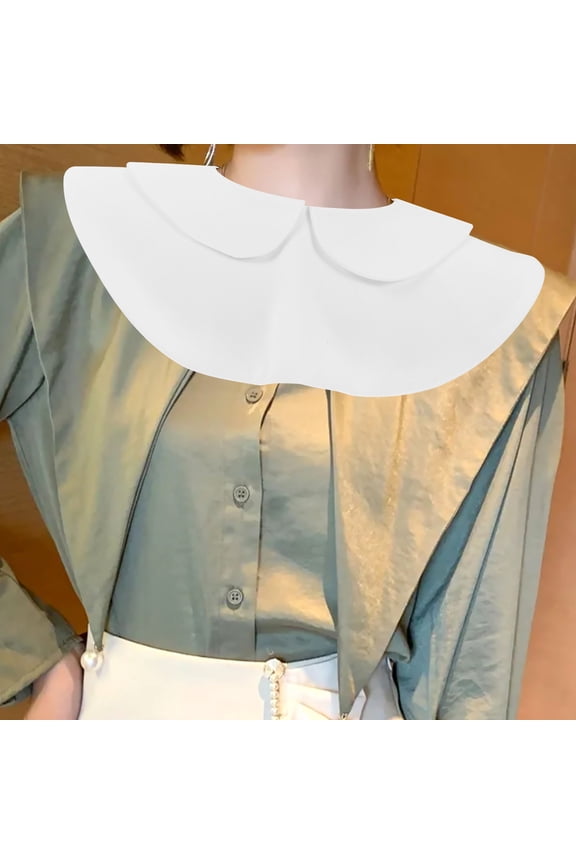 Detachable Fake Collar Women Cotton 1Pack Versatile Round Blouse Accessory for Daily Wear