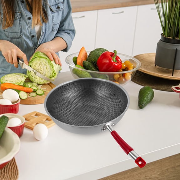 LOLIPPYY Detachable Ergonomic Pan Handle Red Plastic Stainless Steel for Cooking