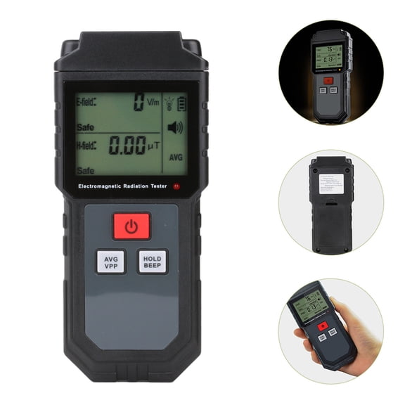 LOLIPPYY Digital Meter with Sound and Light Alarm, - Grip Design, Portable Black