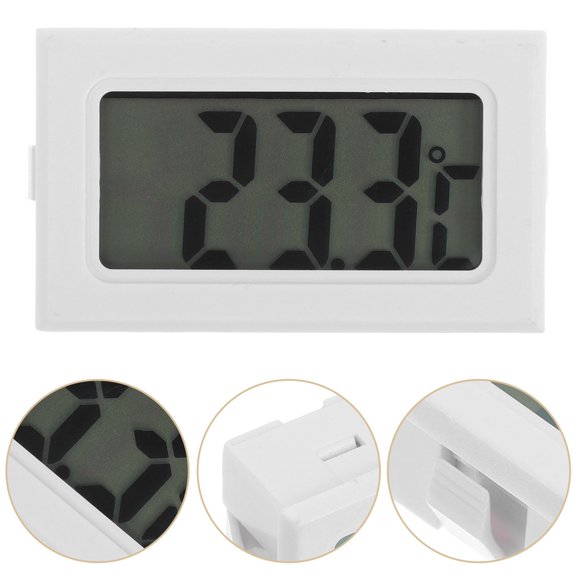 LOLIPPYY Digital Temperature Meter for Home Use White Plastic with Clear Display and Precision Measurement 050C
