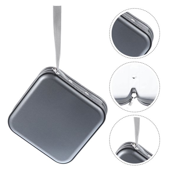 LOLIPPYY Disc Storage Case with Zipper Closure and Scratch Resistant Inner Material for Cds