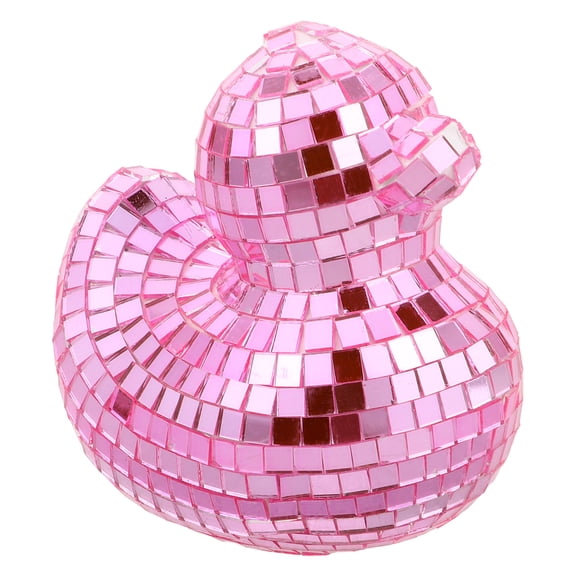 LOLIPPYY Disco Ball Duck Home Decor Pink Reflective Glass Ornament Mirror Surface Decorative Animal
