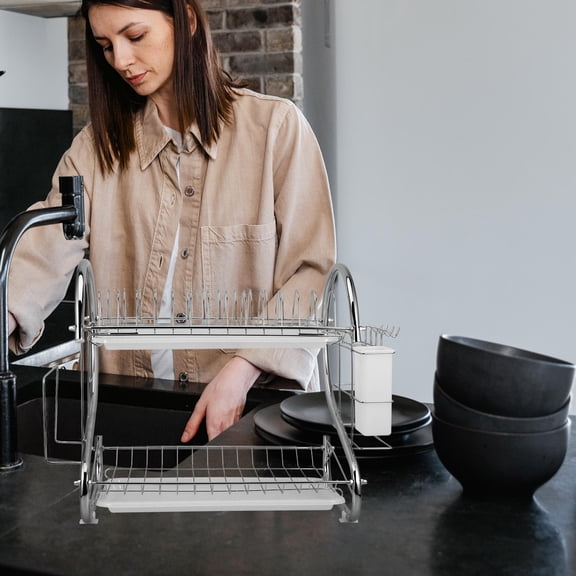 LOLIPPYY Dish and Bowl Storage Rack 15 Pro Titanium for Women with 1Set