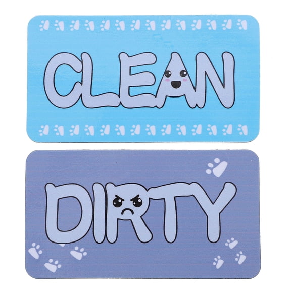 LOLIPPYY Dishwasher Clean Dirty Magnetic Sign ABS Indicator for Washing Machine 2 Count Assorted Color