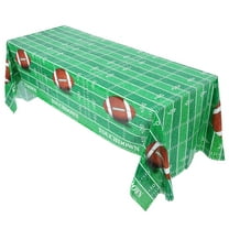 LOLIPPYY Disposable Rectangular Football Tablecloth - Game Day Party Table Cover and Favor