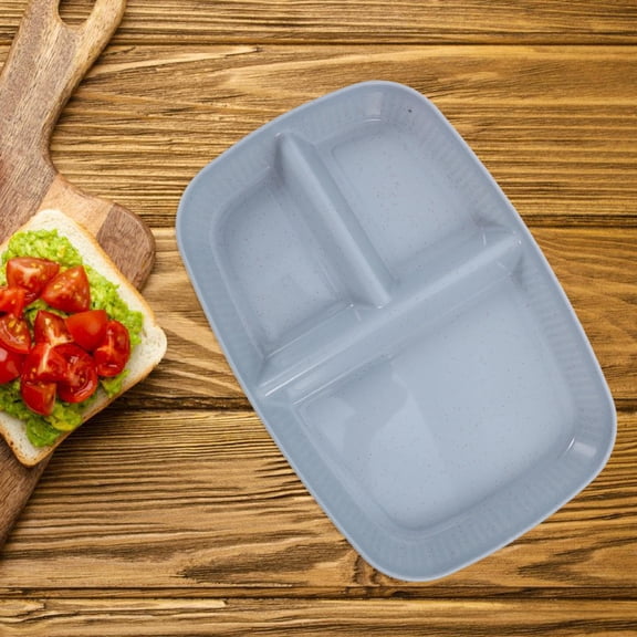 LOLIPPYY Divided Meal Tray Rectangular Plastic Portion Control for Cafes 1Pack