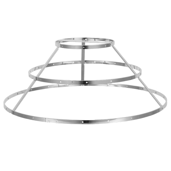 LOLIPPYY Diy Shell Ceiling Light Frame - Metal Drum Lampshade Frame - Crystal Pendant Light Holder Brackets Accessories For Craft Wedding Bedroom Hallway Hanging Decor