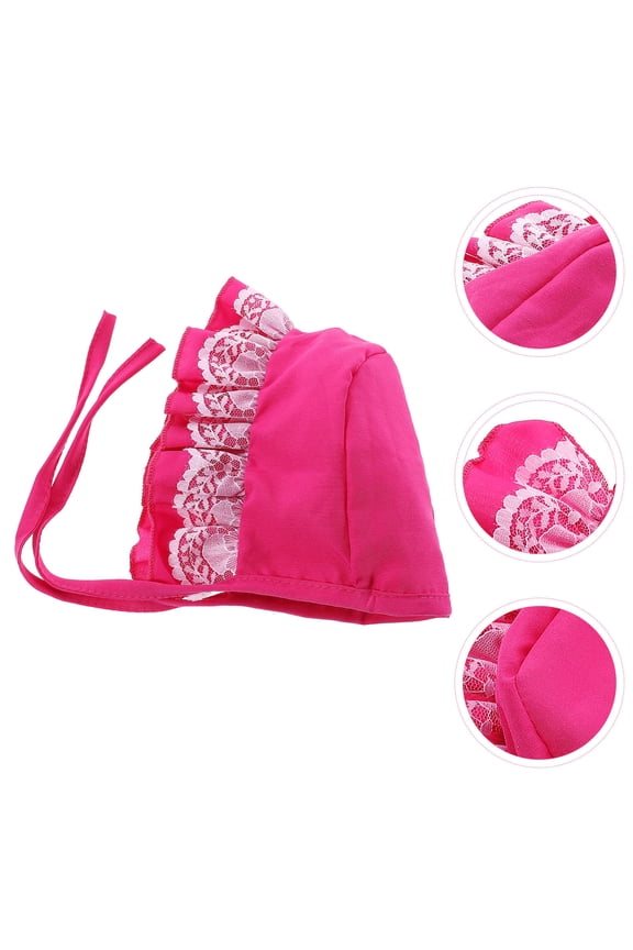 Dog Decorative Hat Rosy Cloth Stylish Dog Hat for Parties 1 Set