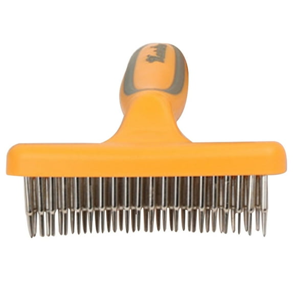 LOLIPPYY Orange Plastic Dog Detangler Brush for Pets, 1 Pack - Easy and Gentle Grooming Tool for Dogs and Cats