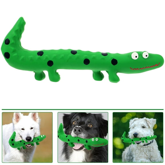 LOLIPPYY Dog Grinding Toy Lizard Shaped Pet Toy for Boredom Prevention Green 1Set