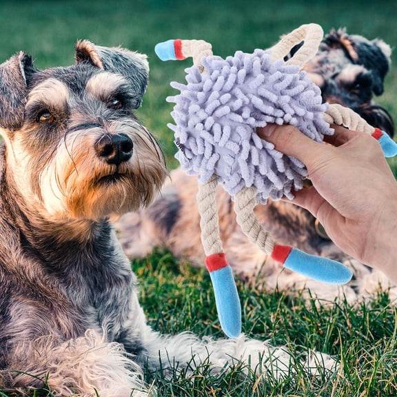 LOLIPPYY Plush Lavender Dog Pull Toy Set for Interactive Play and Training Fun