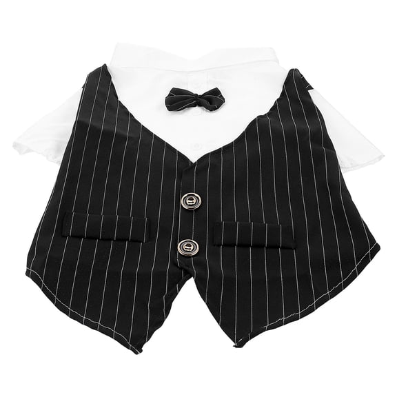 LOLIPPYY Black Polyester Dog Wedding Shirt Suit 1 Set Pet Clothes for Special Events and Occasions