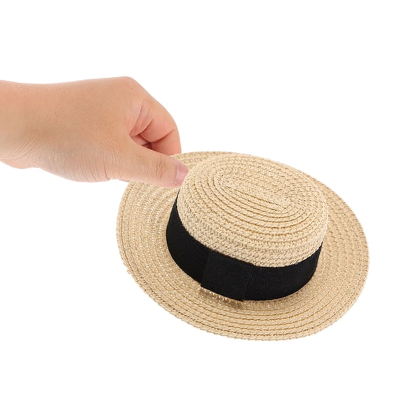 LOLIPPYY Doll Hat Straw 1Pcs Beige Synthetic Material For Party Decorations