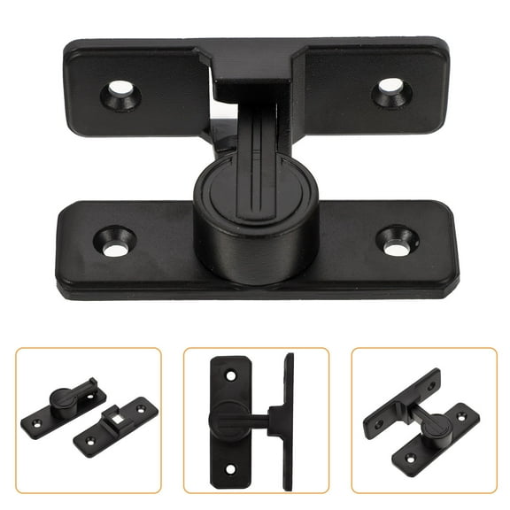 LOLIPPYY Door Hook Lock 90 Degree Rotatable Black for Barn Doors Sliding Gates and Windows