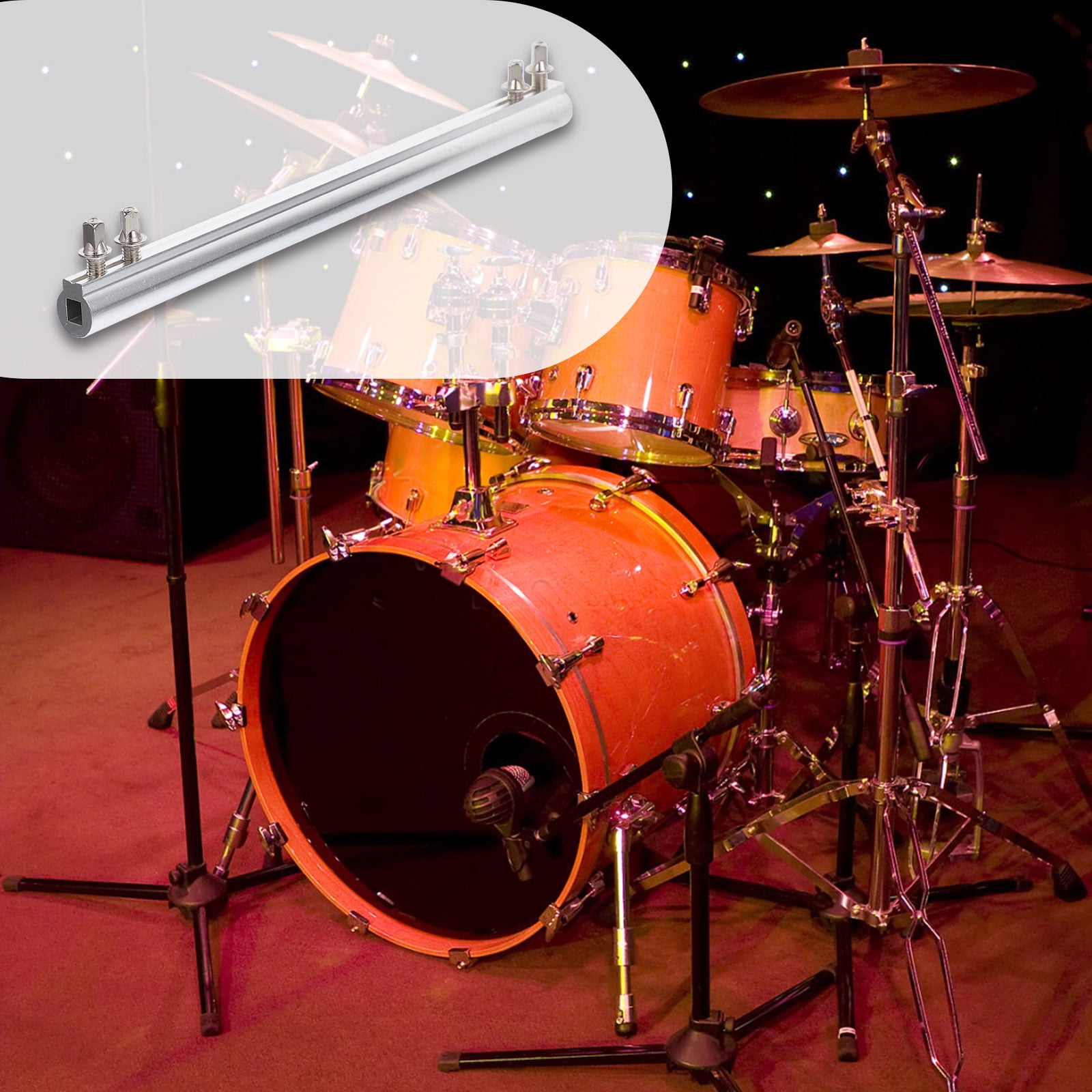 LOLIPPYY Double Drum Pedal Linkage Metal Bar for Drum Kit Replacement ...