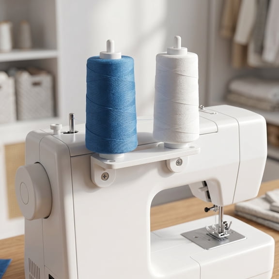 LOLIPPYY Thread Spool Holder, Plated Silver, Dual Efficiency, Smooth Sewing for Crafts