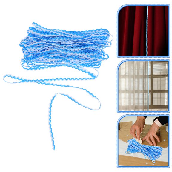 LOLIPPYY Double-color Curved Trim Woven Trim Polyester for DIY Projects 1Pack