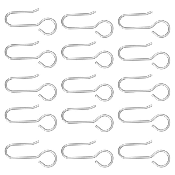 LOLIPPYY 50pcs Zinc Plated Steel Ceiling Hooks for Shower Accessories, Bathroom Hanging Hardware