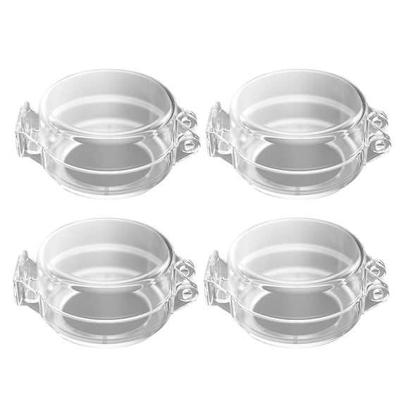 LOLIPPYY Drawer Lock Prevent Accidental Locking Door Knob Covers Transparent 4pcs