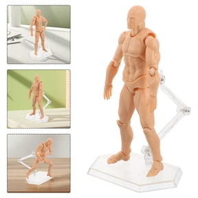LOLIPPYY PVC Drawing Mannequin Figure for Art Instruction with Stable Support Stand, Ideal Artist Model for Sketching and Drawing, 1 Set
