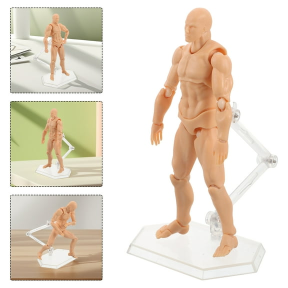 LOLIPPYY Drawing Mannequin Art Model Figure for Drawing Instruction with Stable Support Made of PVC 1 Set