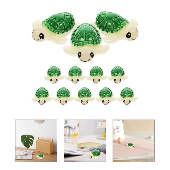 LOLIPPYY Durable Assorted Color Micro Landscape Tortoise Decorations for Mini Garden 12Pcs Synthetic Resin