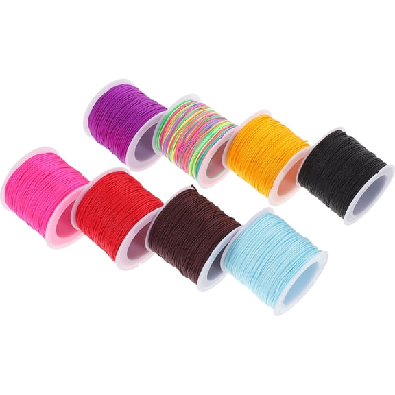 LOLIPPYY Durable Assorted Color Nylon Macrame Cord for DIY Uses Crafting Decorating and Present Wrapping